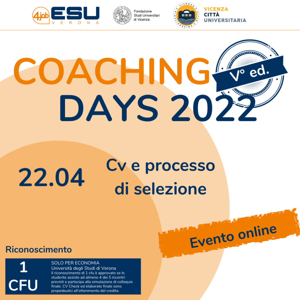 Coaching Days FSU | V Edizione | CV e Processo di Selezione