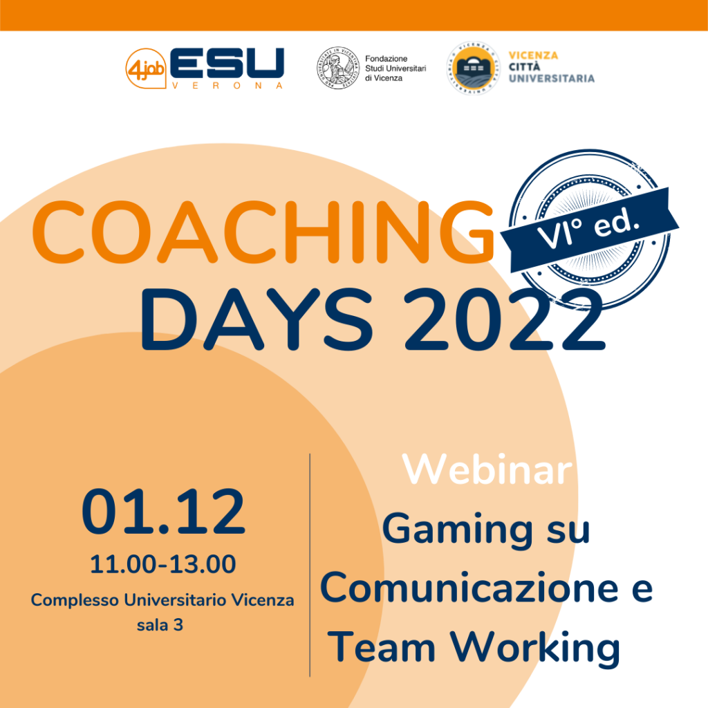 Coaching Days FSU | VI Edizione | Gaming su Comunicazione e Team Working 